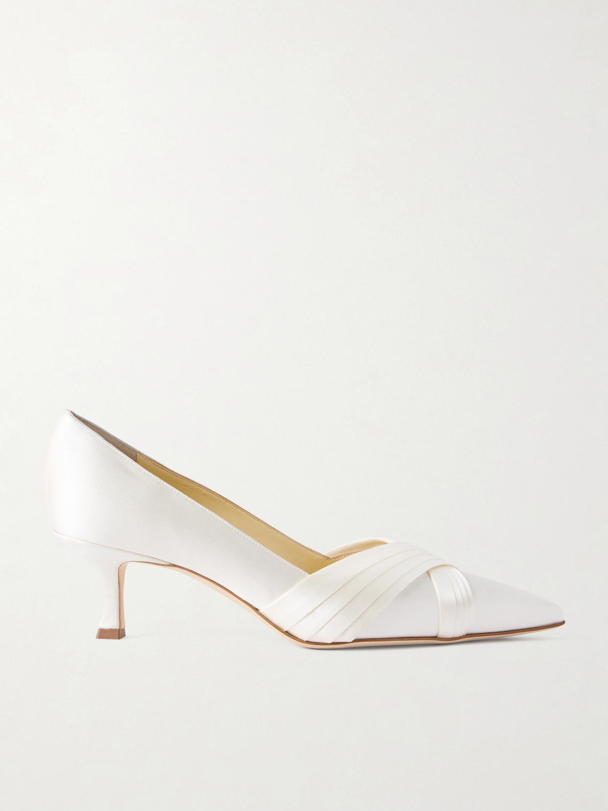 Escarpins Manolo Blahnik Tetianus 50 - Poil De Poney Métallisé Avec Bijoux - Taille 40.5 - Neufs