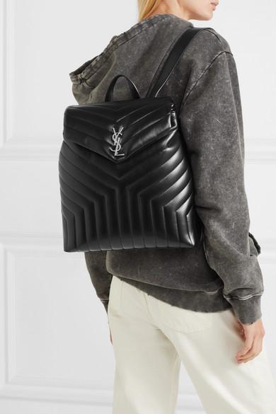 Loulou monogram ysl medium quilted leather backpack sale