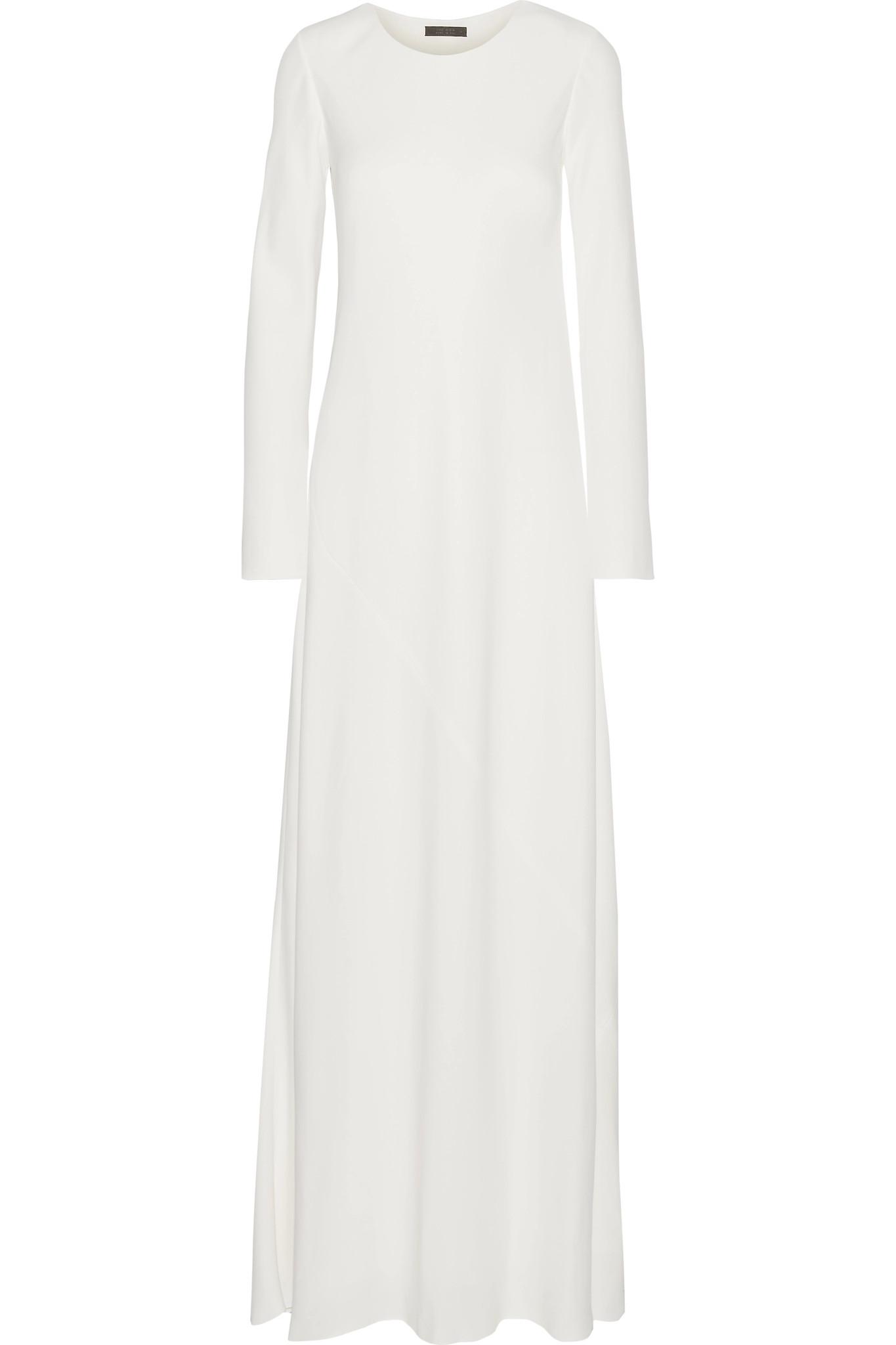 the row white gown