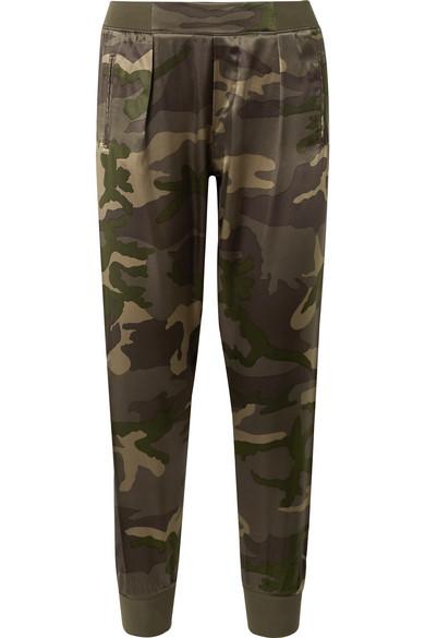 ATM Camouflage-print Silk-satin Track Pants in Green | Lyst Canada