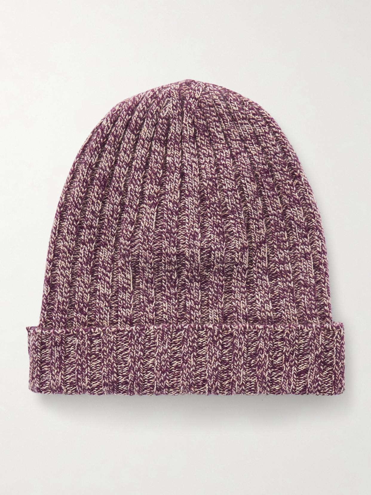 The Elder Statesman Chalet Alpina Cashmere Beanie THE ELDER STATESMAN Thistle Alpaca-Blend Beanie for Men | MR  main image 3