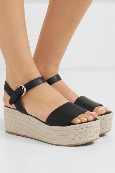 prada leather platform espadrilles