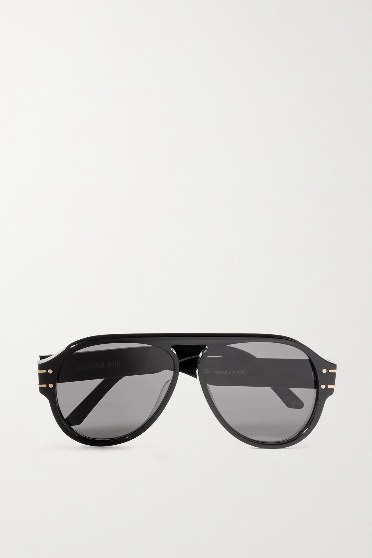 Dior Diorsignature A1u Aviator-style Acetate Sunglasses in Black | Lyst