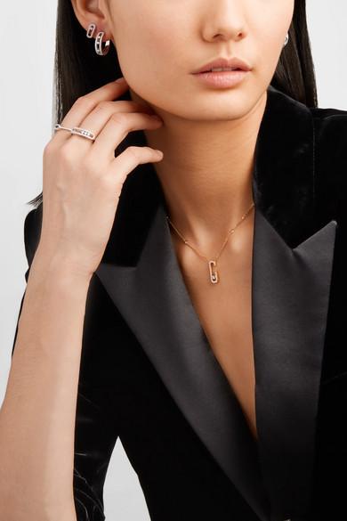 Messika Gigi Hadid Move Addiction 18-karat Rose Gold Diamond Necklace in  Metallic | Lyst UK