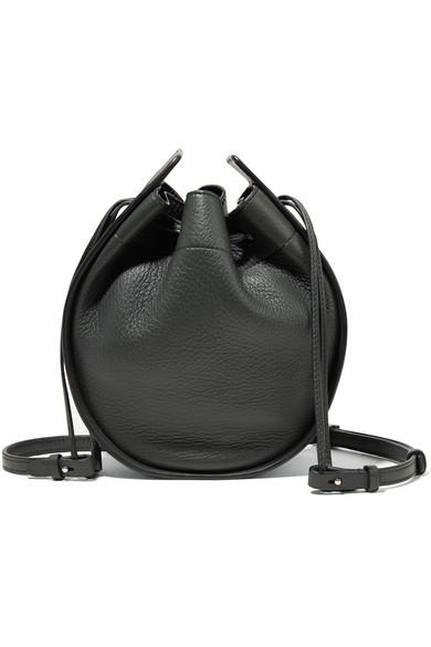 The Row Textured-leather Bucket Bag in Dark Green (Green) - Lyst