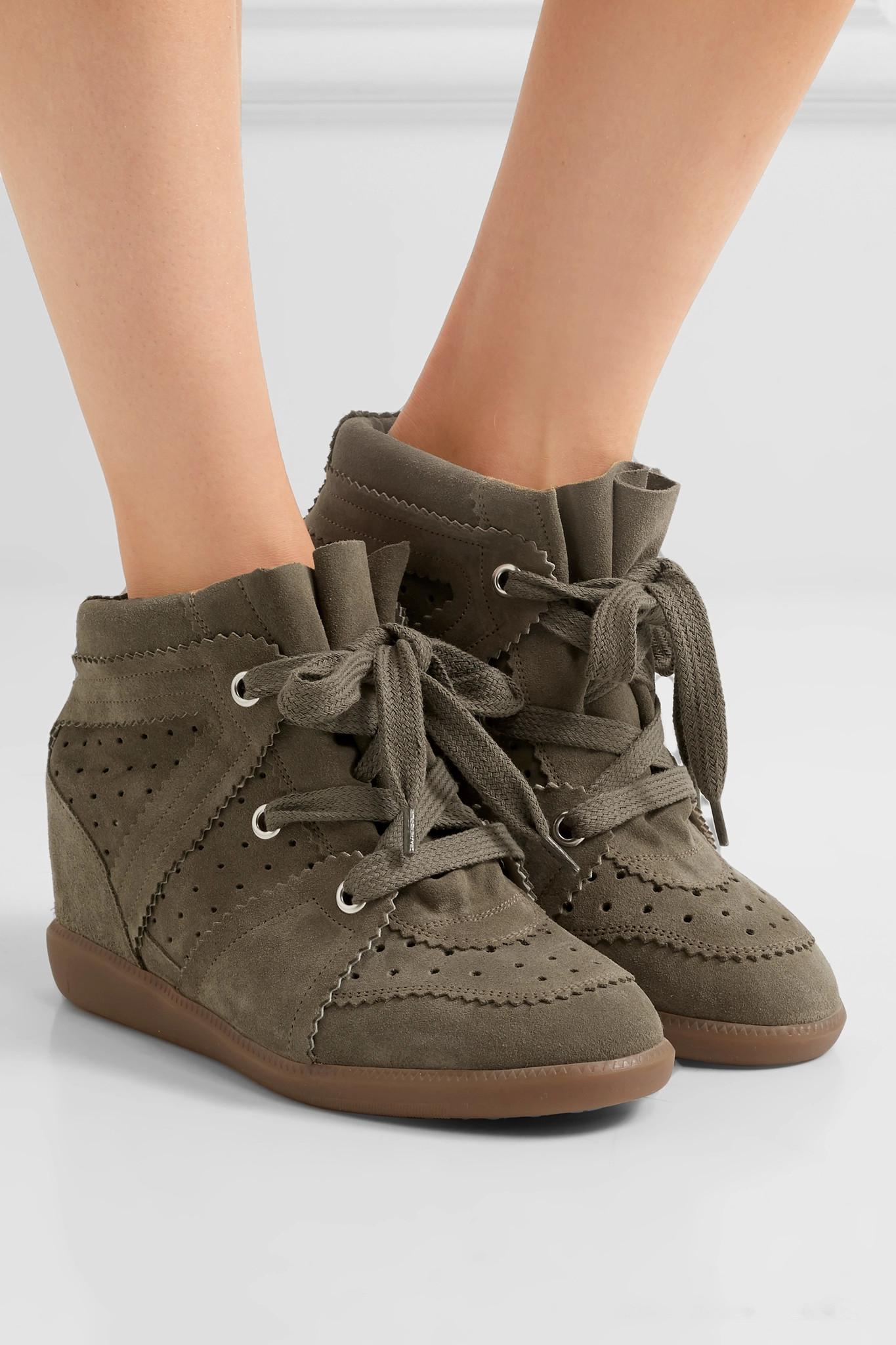 bobby suede wedge sneakers