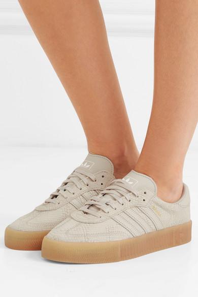 adidas Originals Samba Rose Snake-effect Suede And Leather Platform  Sneakers in Brown | Lyst UK