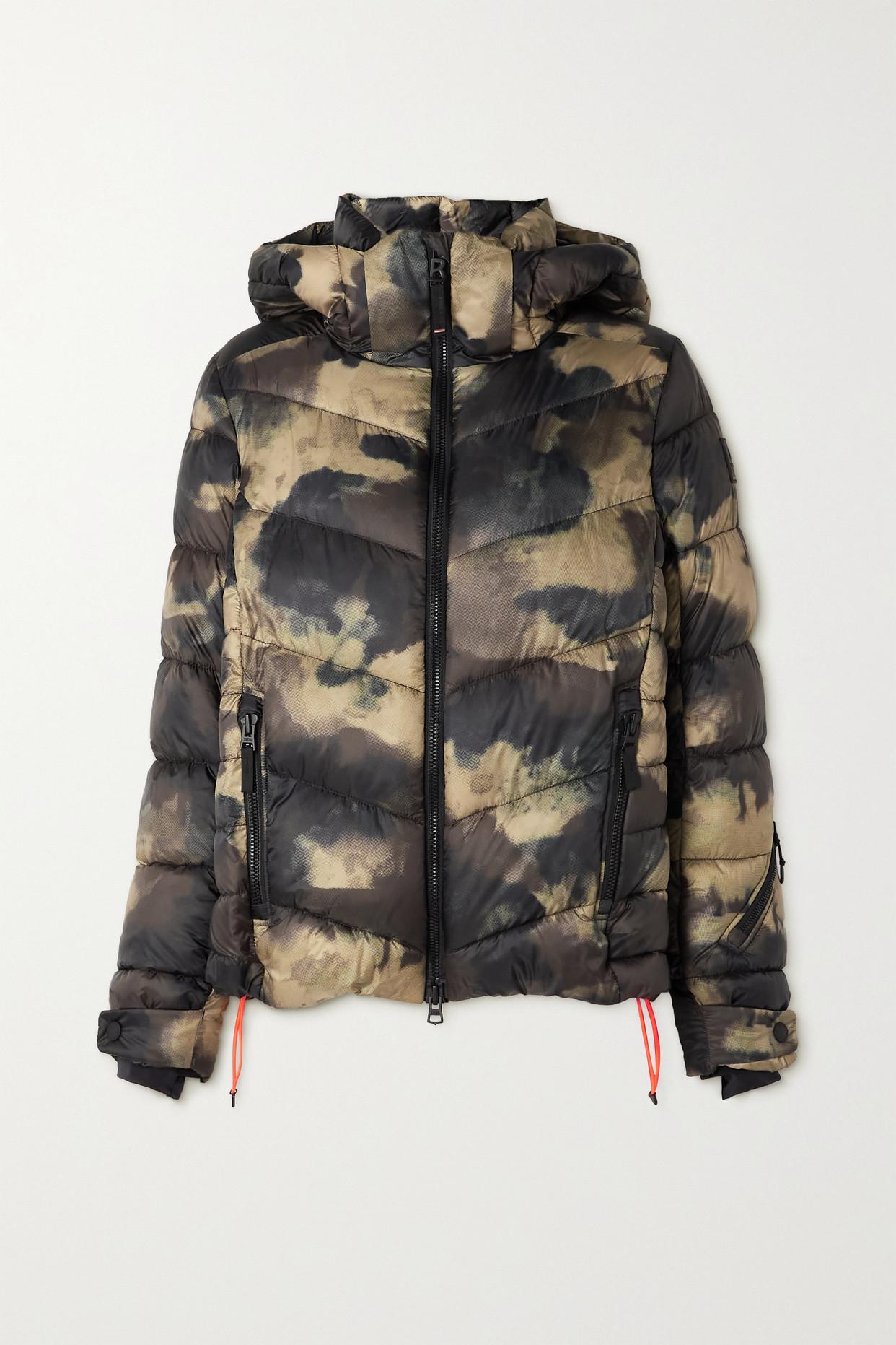 Bogner Fire + Ice Saelly Hooded Quilted Padded Camouflage-print Ski Jacket  in Black | Lyst