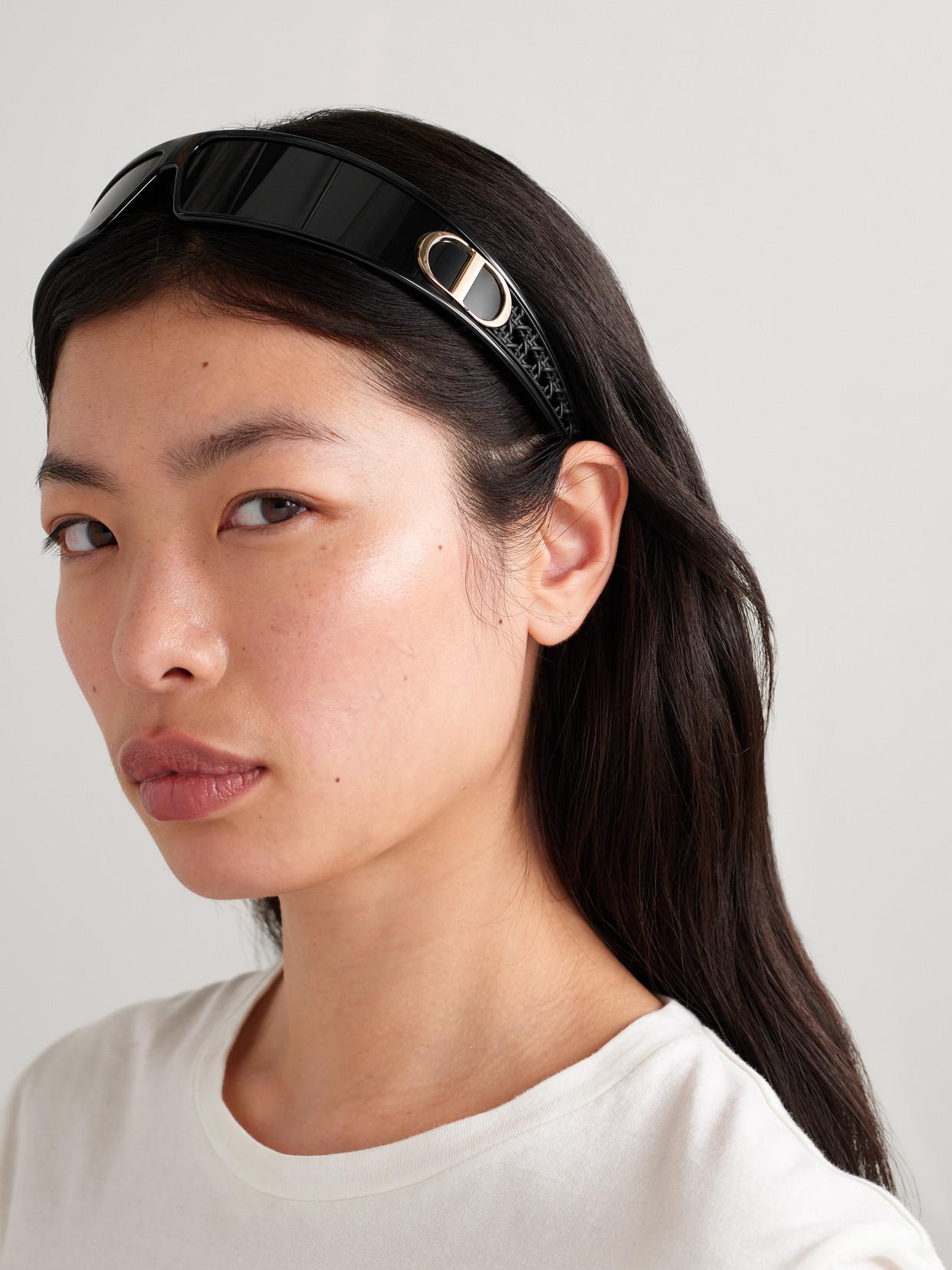 Dior Black Tinted Visor Sunglass Headband Unbox my new dior sunglasses with me ? What do you guys  main image 3