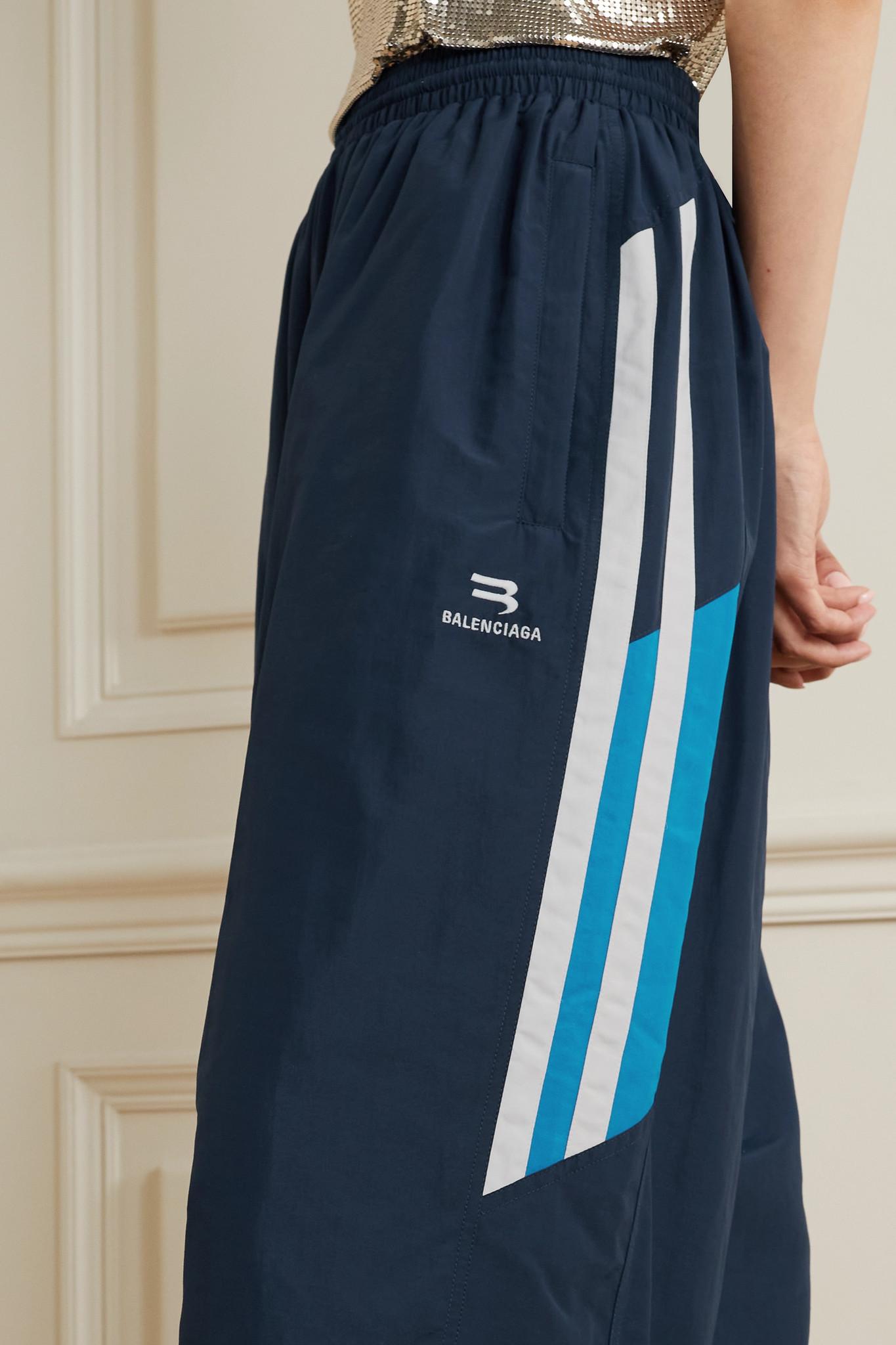 Balenciaga Oversized Striped Shell Track Pants in Blue | Lyst