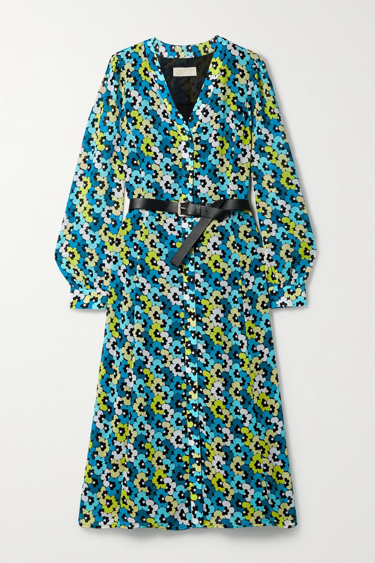 Michael kors botanical cheap print crepe dress