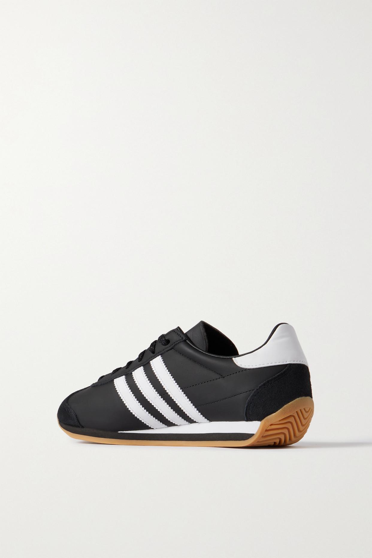 adidas Country Og Brand-stamp Leather Low-top Trainers in Black for Men |  Lyst UK