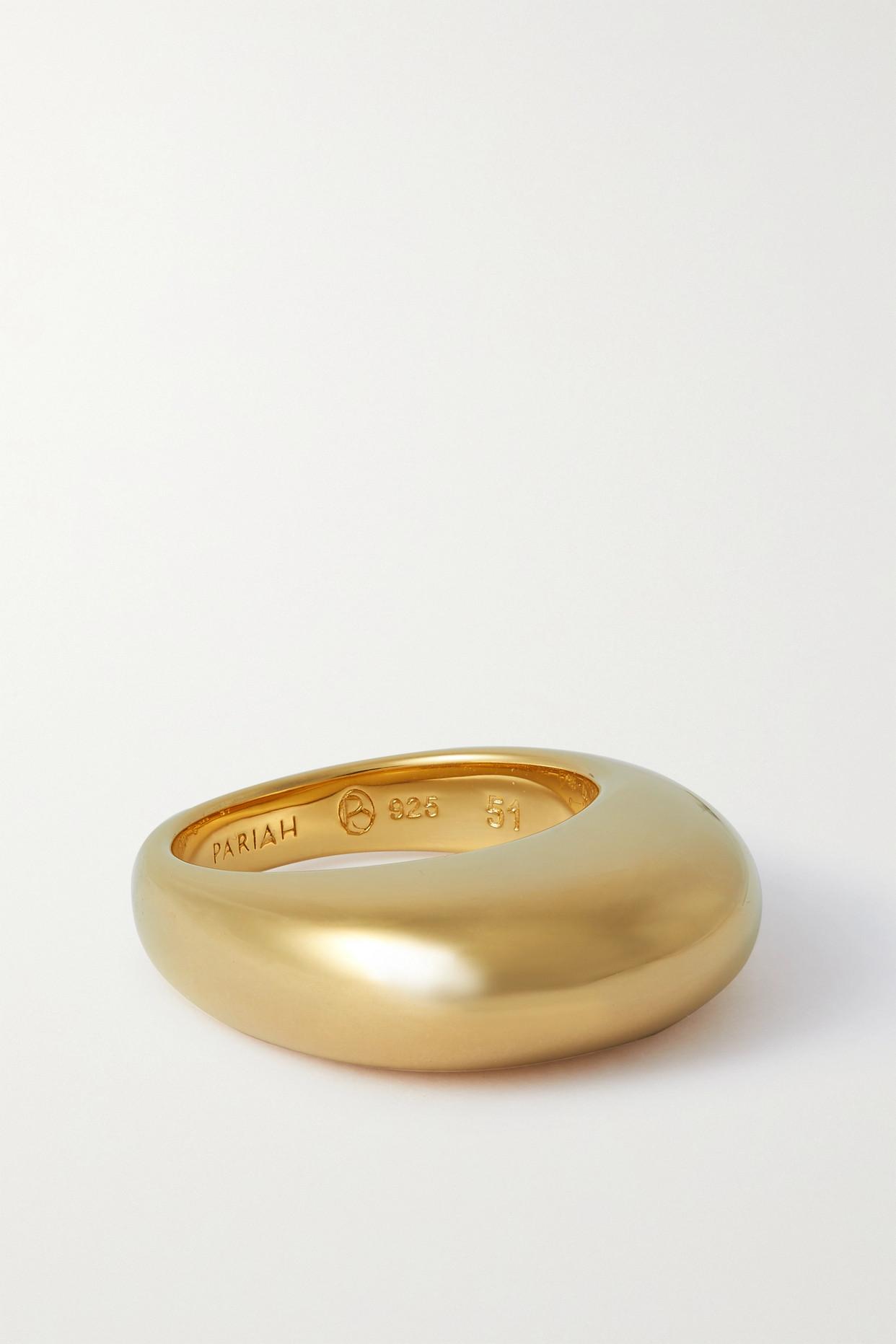 BY PARIAH The Curve Recycled Gold Vermeil Ring in Natural | Lyst