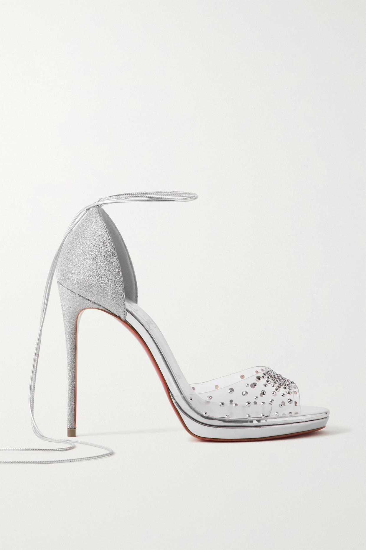 Christian Louboutin PVC And Glitter Leather Very Strass