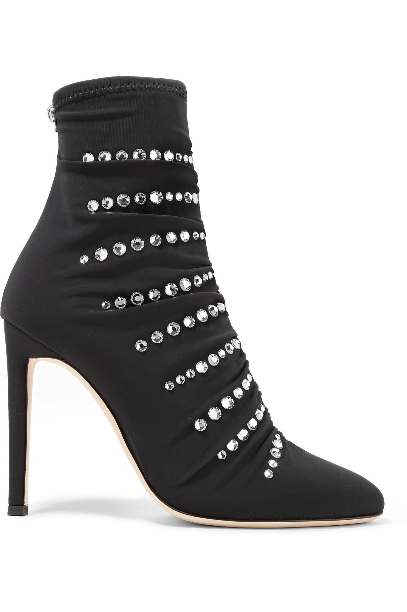 Lyst Giuseppe zanotti Bimba Crystalembellished Stretchknit Sock