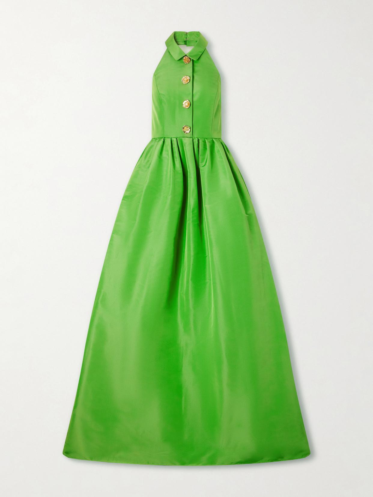 carolina herrera green dress 2000s Shoulder to hem 55 (size 4) Green Carolina Herrera Dresses for
