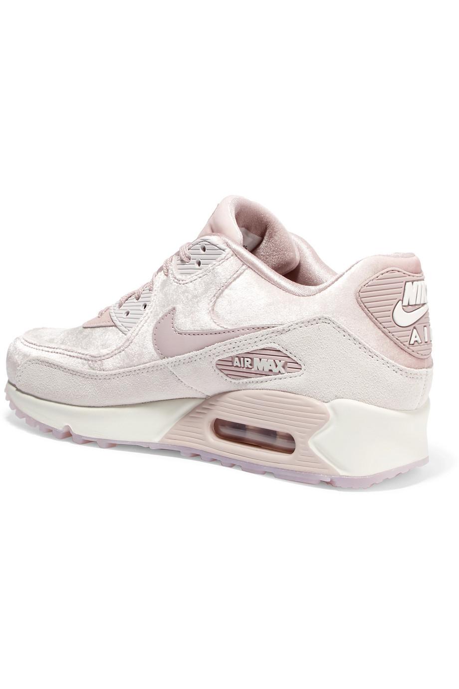 Permanent Onheil Kort geleden Nike Air Max 90 Lx Velvet And Suede Sneakers in Pink | Lyst