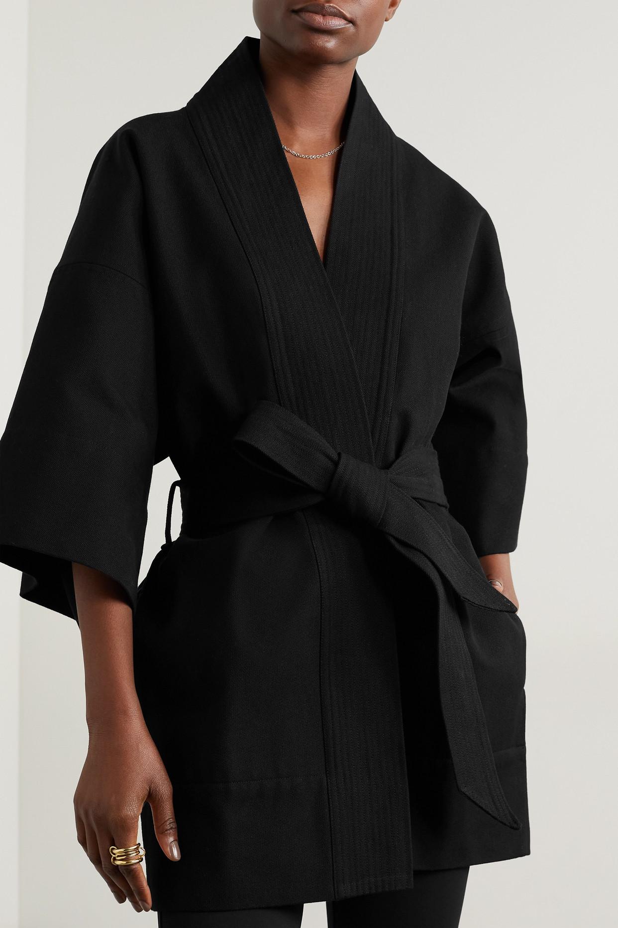 Wardrobe NYC Cotton canvas Kimono in Black Lyst