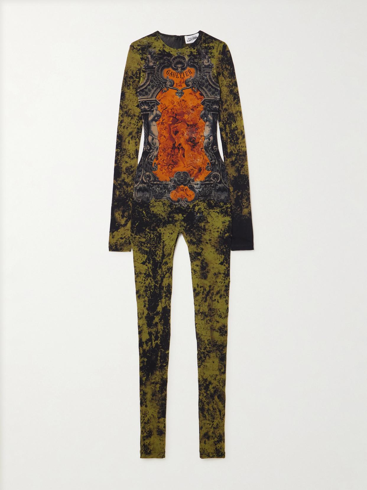 オールインワン・サロペット JeanPaul GAULTIER 'Medaillon' jumpsuit Jean Paul Gaultier: Beige 'The Médaillon' Jumpsuit | SSENSE