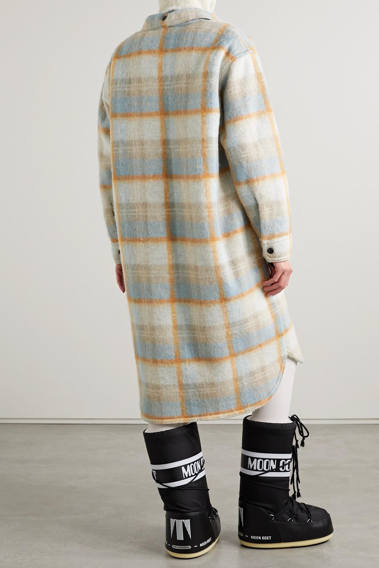 Acne studios checked felt on sale coat