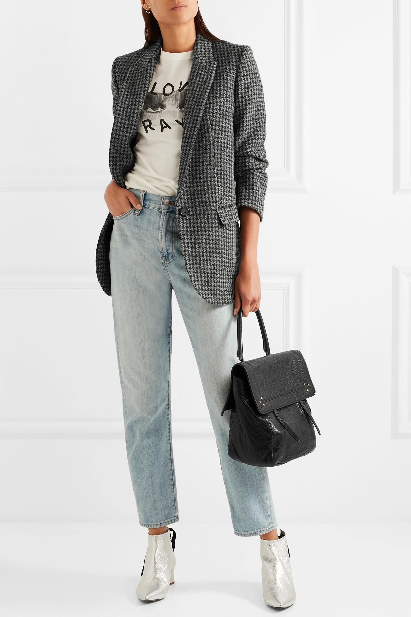Étoile Isabel Marant Ice Houndstooth Wool-blend Blazer in Gray - Lyst