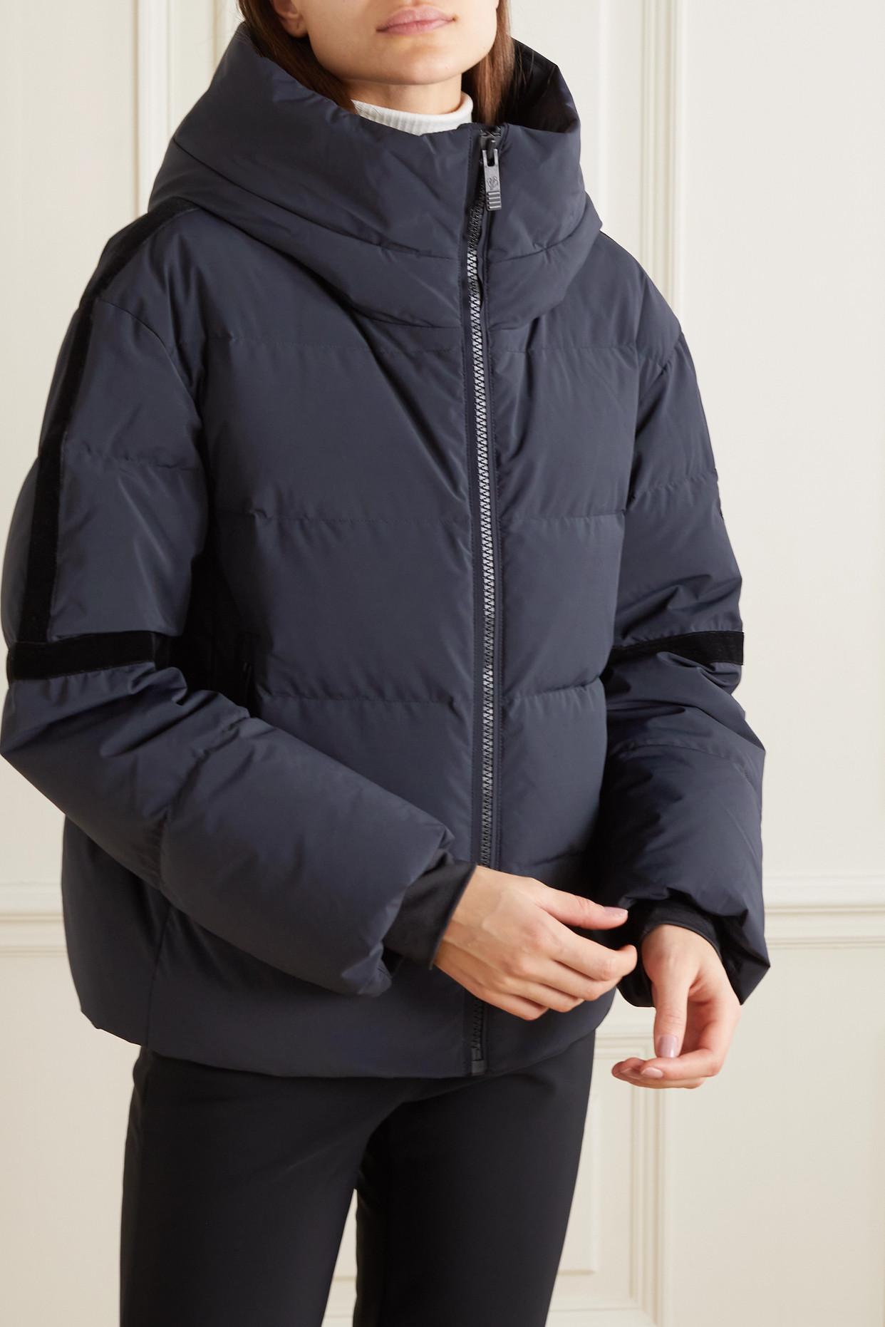 Fusalp Barsy Hooded Velvet-trimmed Quilted Down Ski Jacket in Blue | Lyst