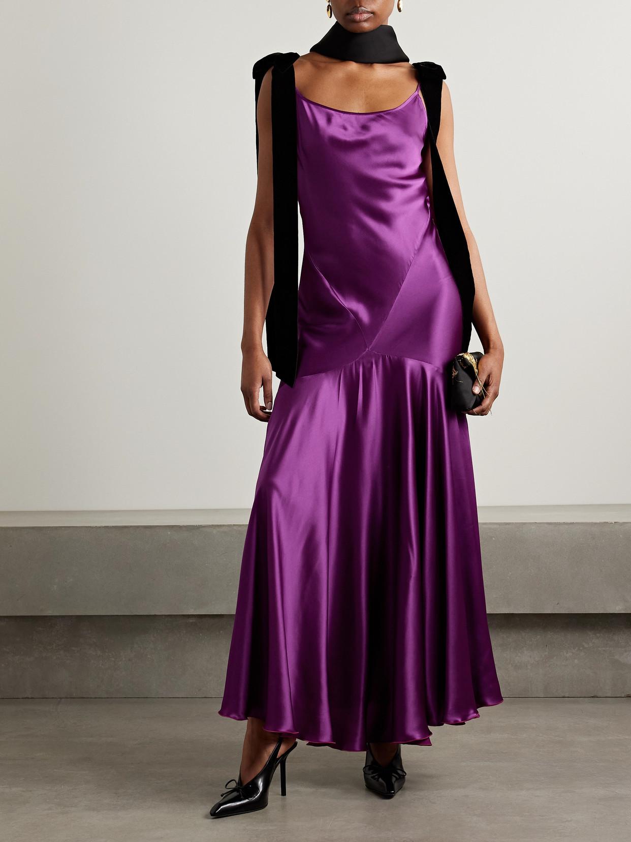 nina ricci purple dress Nina Ricci Mermaid lace-detail Maxi Dress | Pink