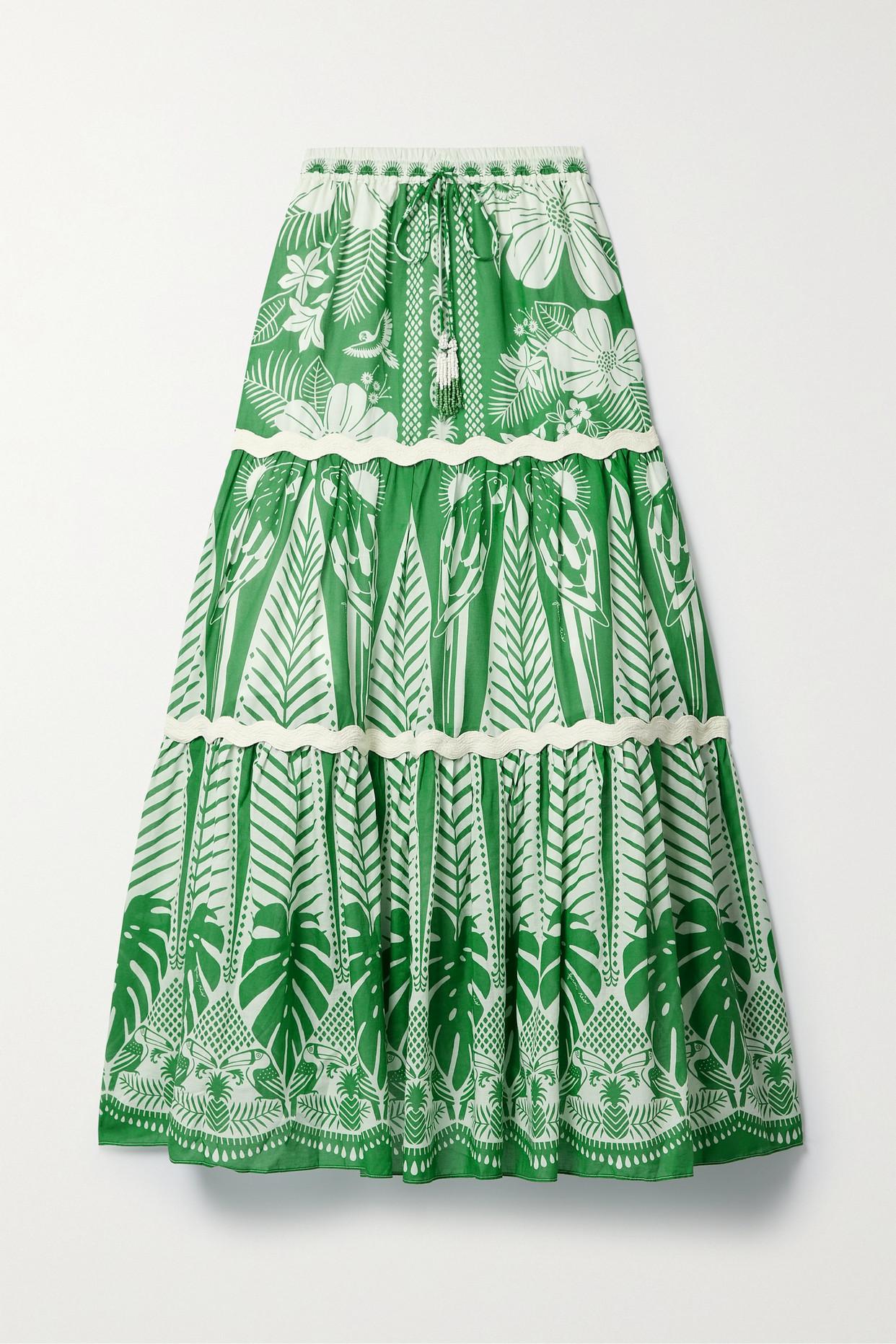 Cotton voile maxi clearance skirt