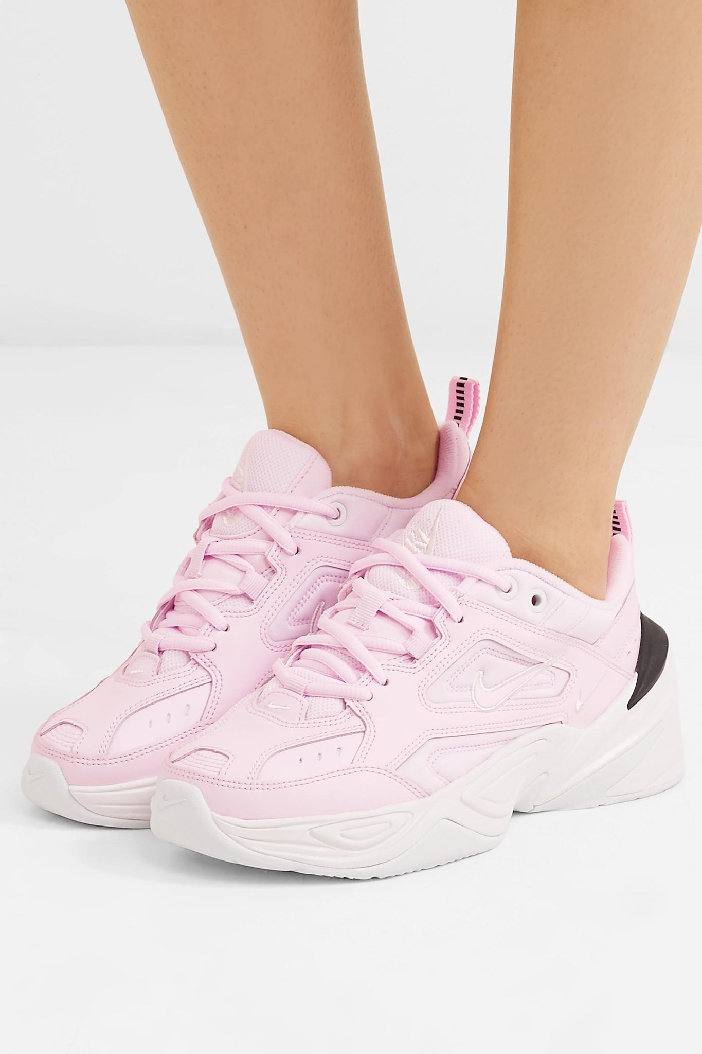 m2k tekno leather and neoprene sneakers