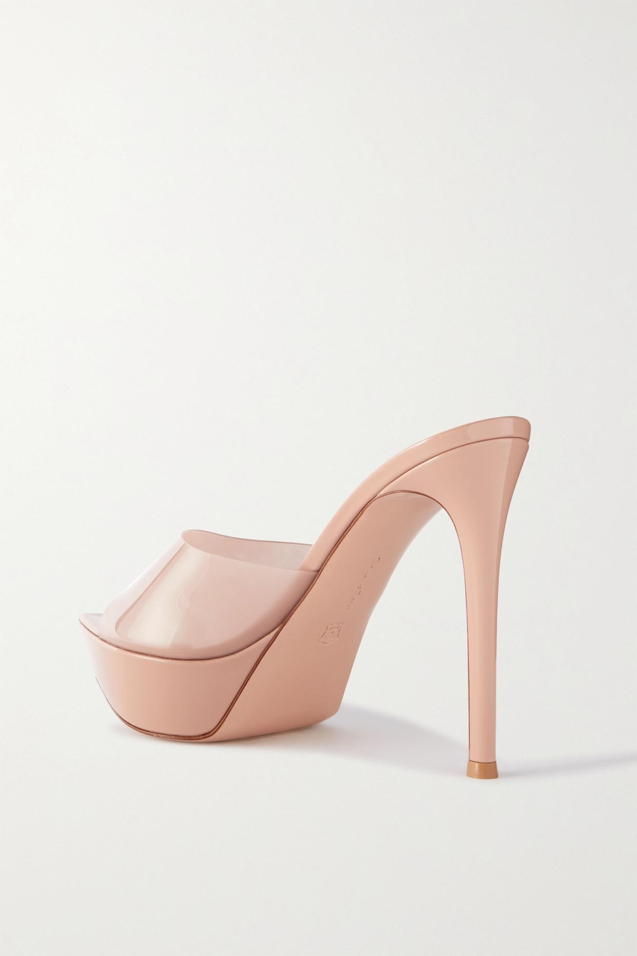 Gianvito Rossi Betty 115 Patent-leather And Pvc Platform Mules | Lyst