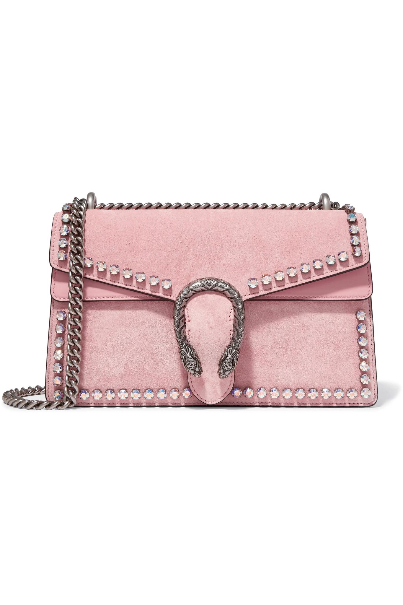 Bopæl blive imponeret Børnepalads Gucci Dionysus Suede Shoulder Bag With Crystals in Pink&Purple (Pink) - Lyst