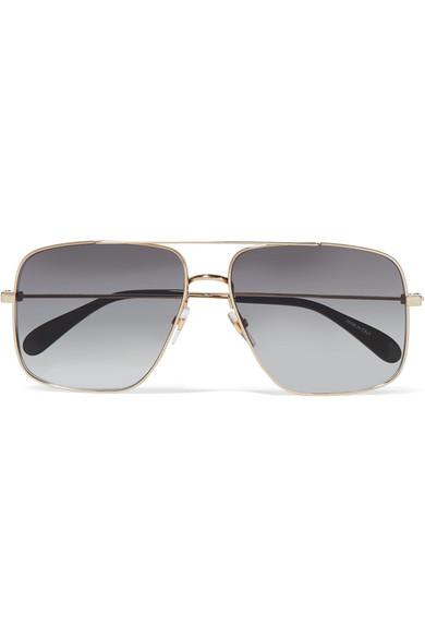 Givenchy Oversized Aviator-style Gold-tone Sunglasses in Metallic | Lyst