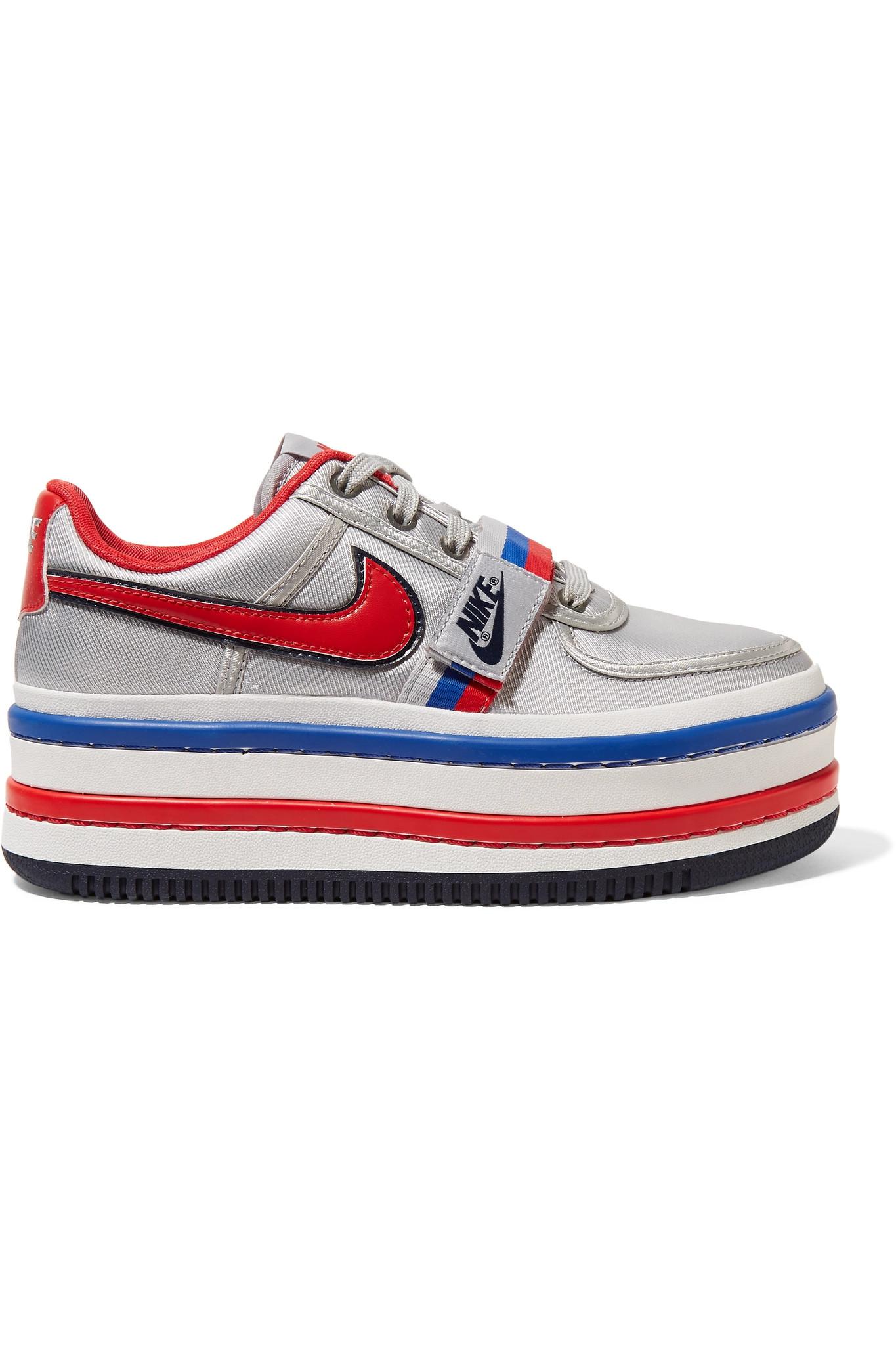 Nike Vandal 2k Faux Leather-trimmed Metallic Faille Platform Sneakers - Lyst