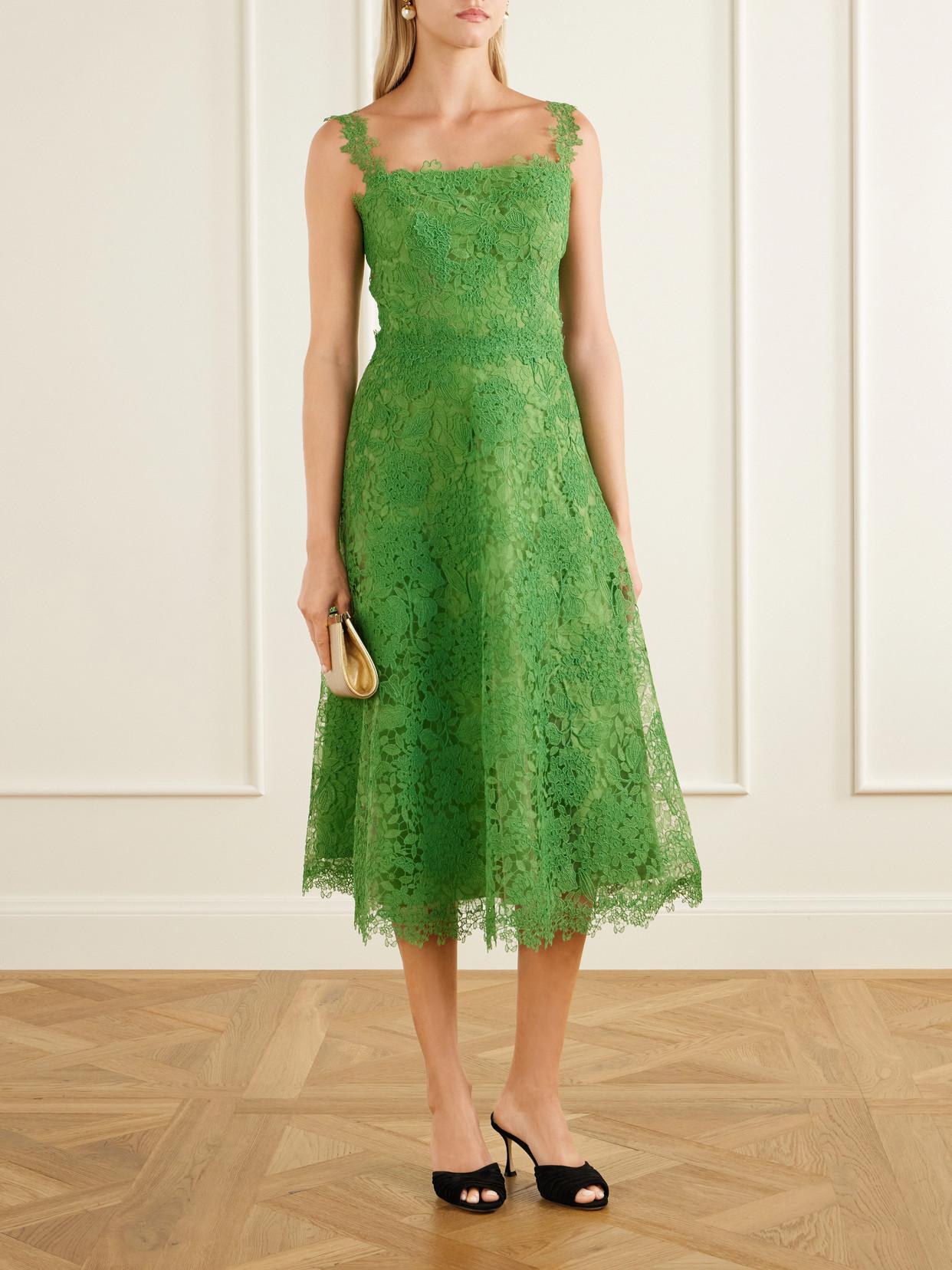 carolina herrera green lace dress Dresses for Women collection:dayoutfits
