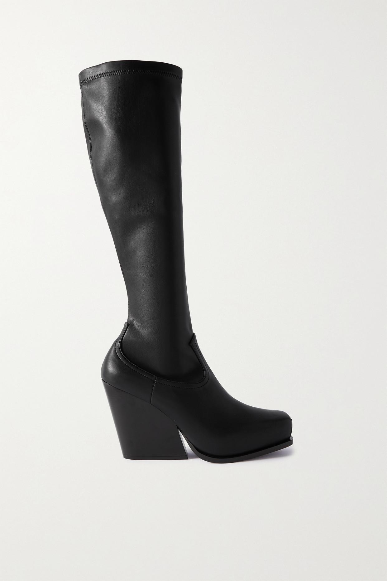 Stella McCartney Cowboy Faux Leather Knee Boots in Black Lyst Canada