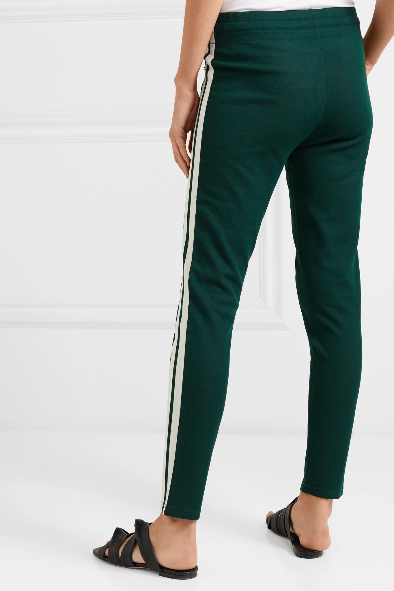 Étoile Isabel Marant Dario Striped Jersey Track Pants Green | Lyst