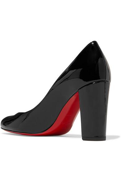 christian louboutin lady gena patent red sole pumps