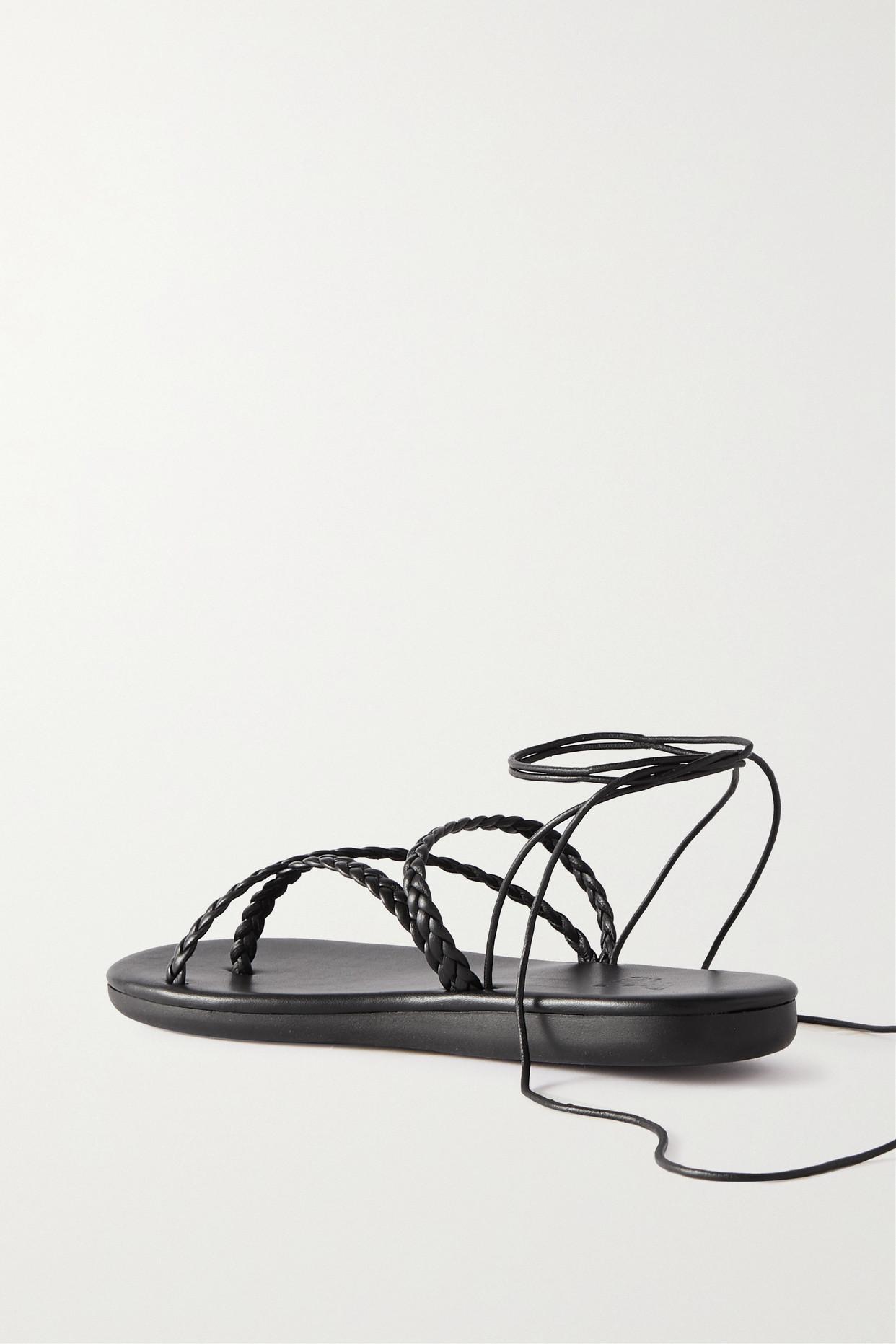 Ancient Greek Sandals Plage Braided Leather Sandals in Black | Lyst