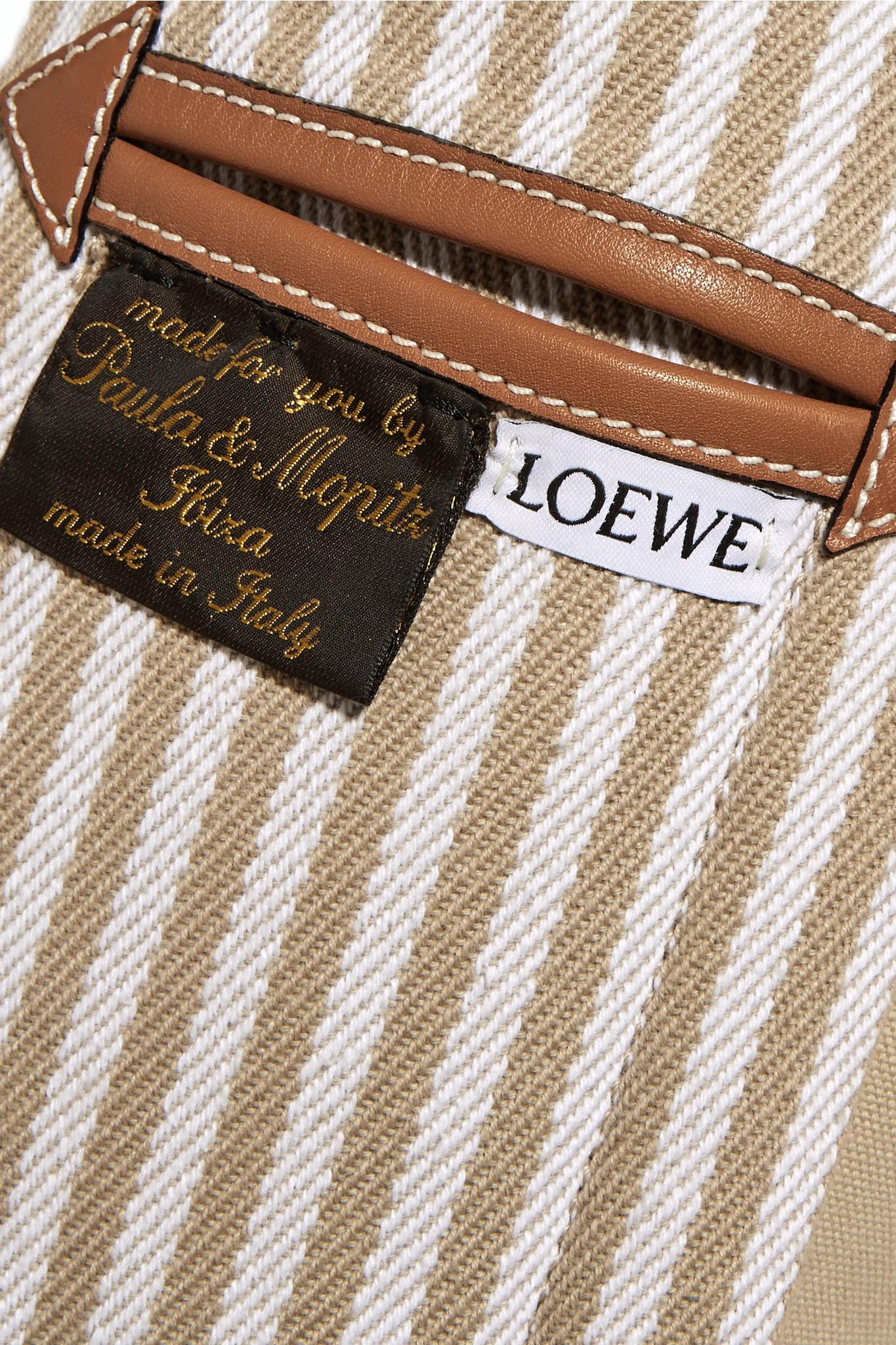 Loewe Paula's Ibiza Scarf Striped Cotton-canvas Shoulder Bag in