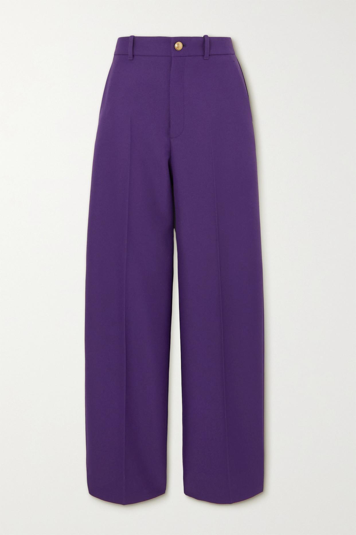 Gucci Drill Wide-leg Pants in Purple | Lyst