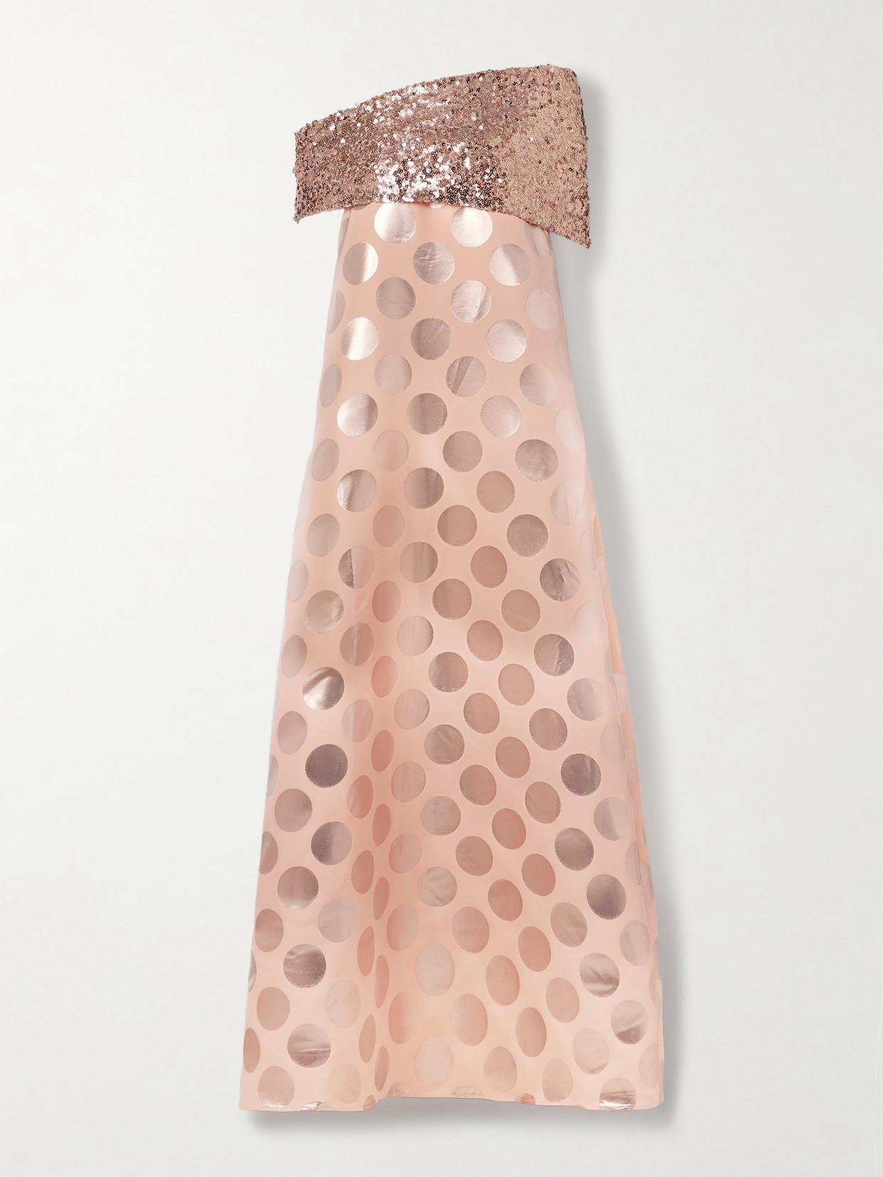 Pink Tulle Dress Pink Dress With Gold Polka Dots Pink Polka Dot