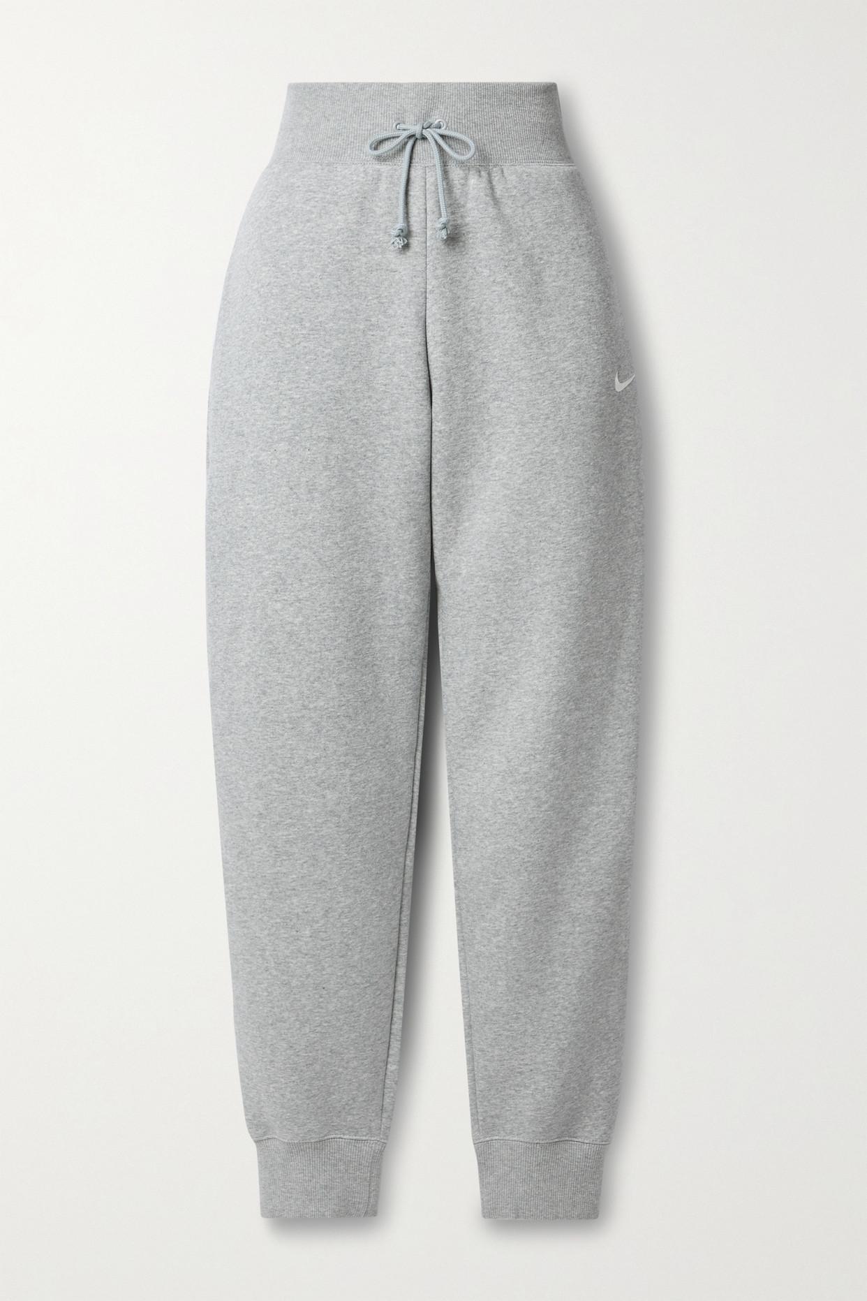 Nike Phoenix Cotton-blend Jersey Track Pants in Gray | Lyst