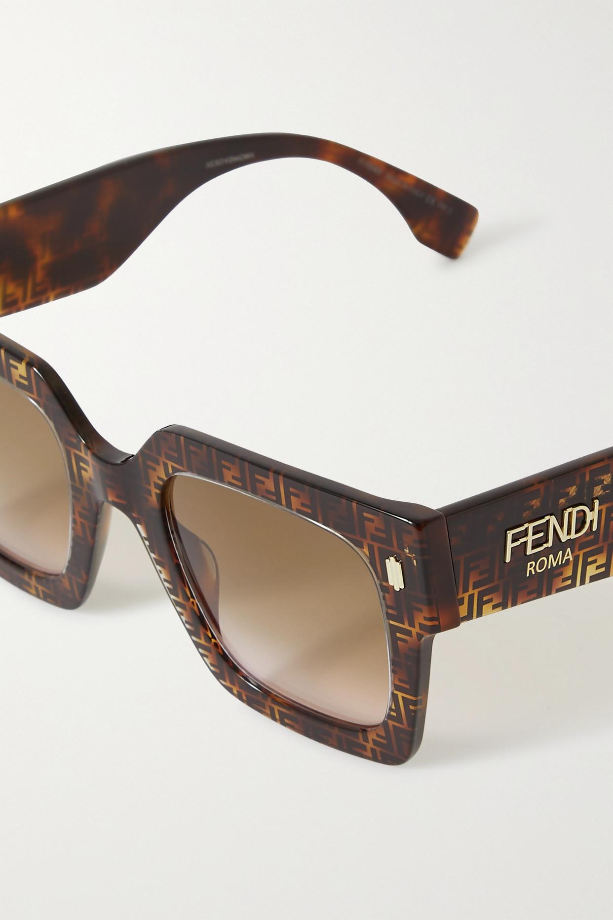 FENDI Square-Frame Tortoiseshell Acetate Sunglasses for Men