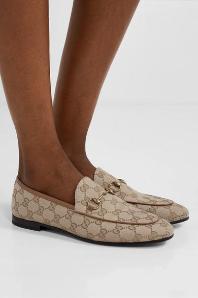 gucci gg canvas loafers