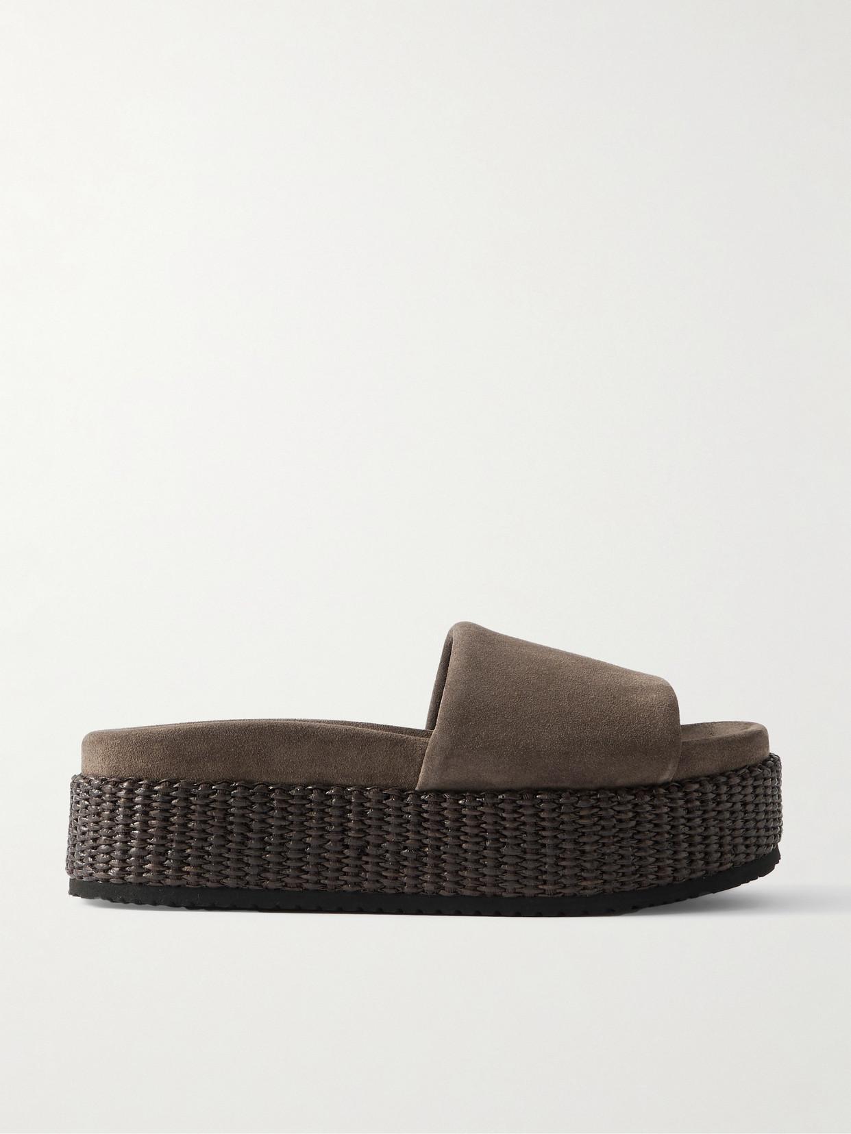 サンダル・ミュール BRUNELLO CUCINELLI SANDAL CITY GREY WITH PRECIOUS STRAPS Brunello Cucinelli Sandal City Grey with Precious Straps