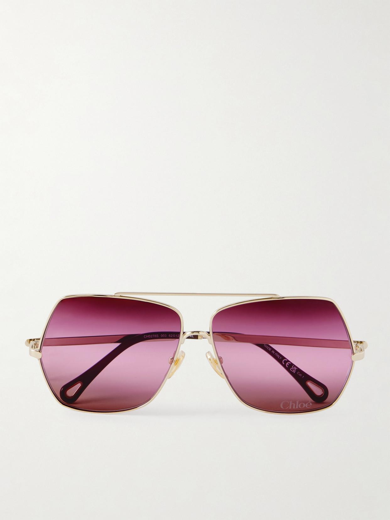 chloe-Gold-Oversized-Aviator-  display picture 3