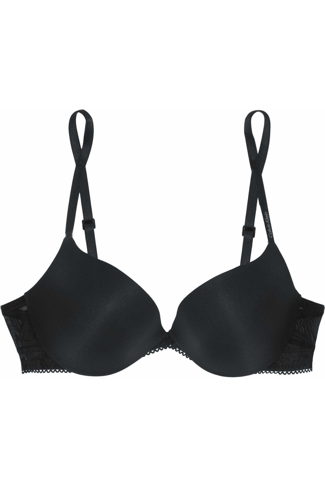 Calvin Klein Satin Icon Convertible Perfect Pushup Tshirt Bra in