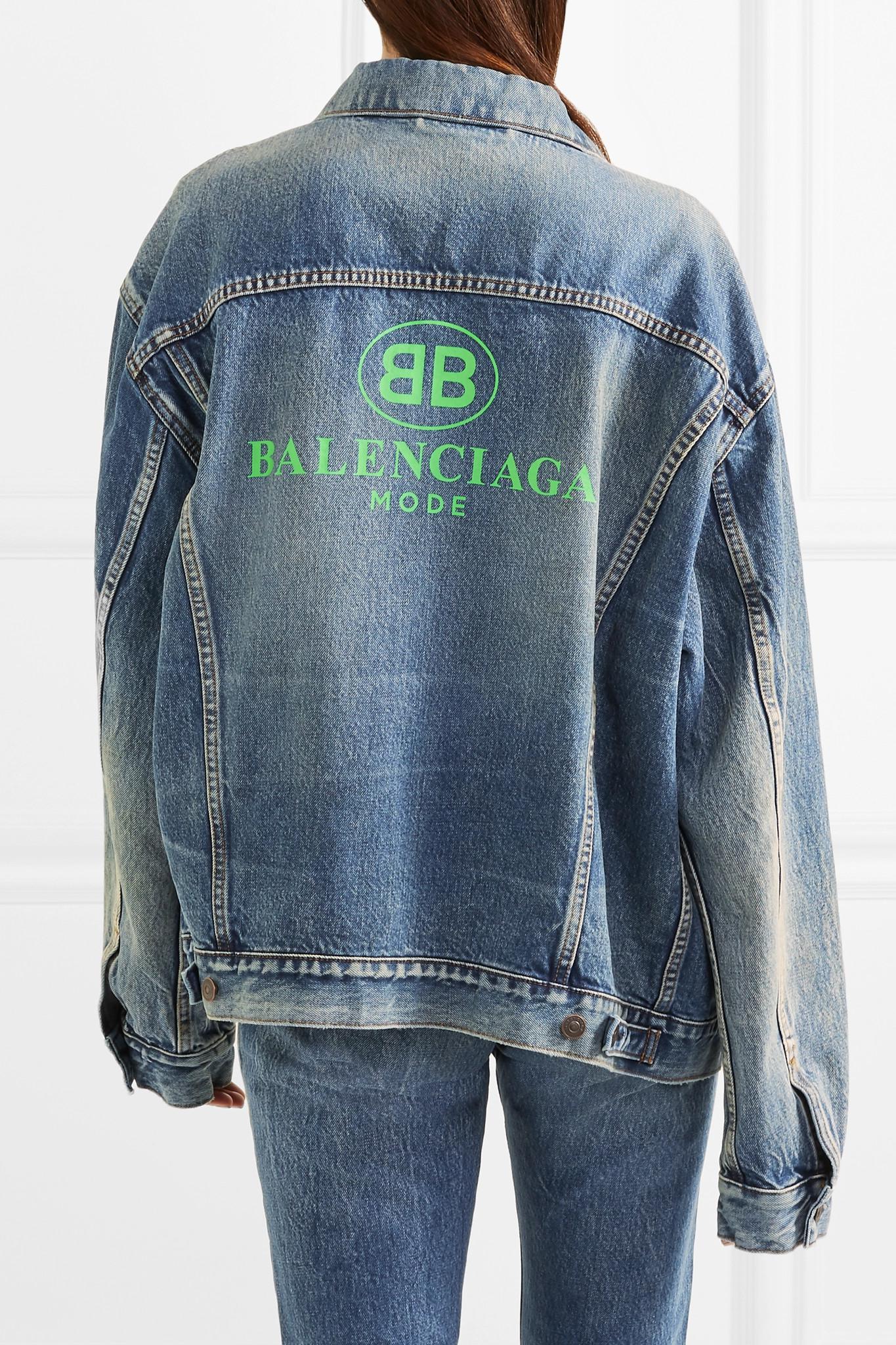 Shopping >balenciaga oversized printed denim jacket big sale - OFF 61%