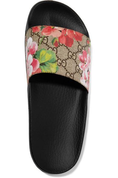 gucci floral bloom slides