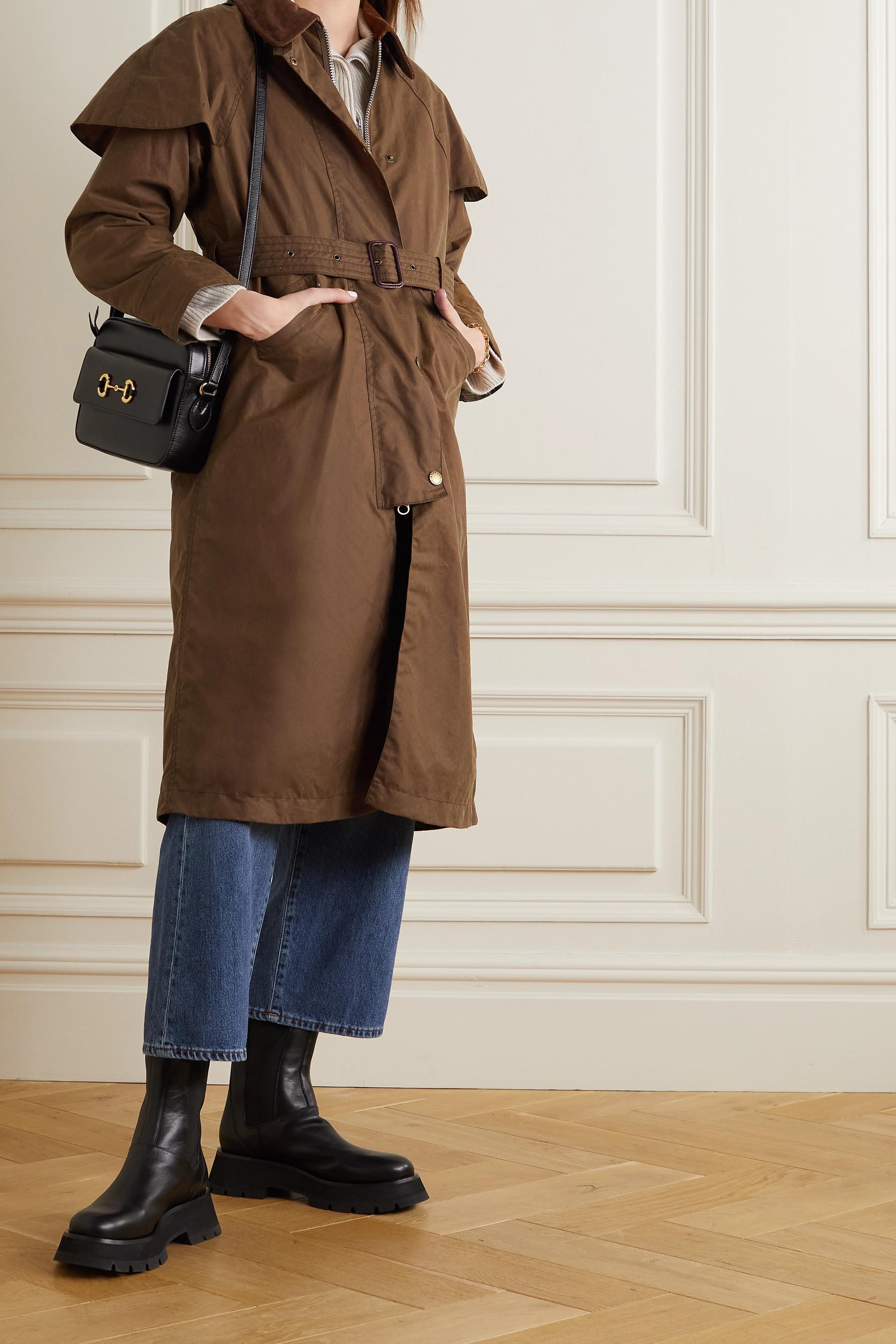 Barbour + Alexachung Trudie Trenchcoat Aus Gewachster Baumwolle Mit  Cordbesatz in Braun | Lyst AT